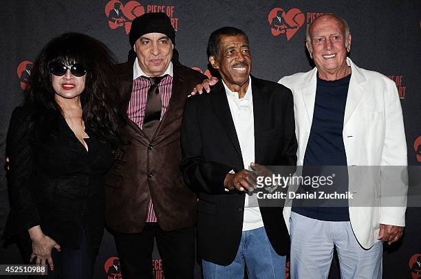 Ronnie Spector, Steve Van Zandt, Ben E. King and Mike Stoller attend "Piece of My Heart: The Bert Berns Story" opening night at The Pershing Square...