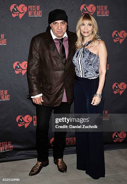 Steve Van Zandt and Maureen Van Zandt attend "Piece of My Heart: The Bert Berns Story" opening night at The Pershing Square Signature Center on July...