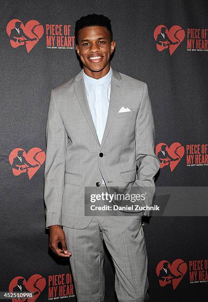 Actor Jeremy Pope attends "Piece of My Heart: The Bert Berns Story" opening night at The Pershing Square Signature Center on July 21, 2014 in New...