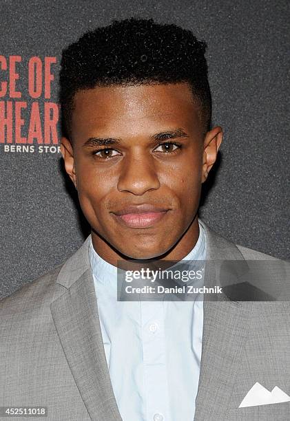 Actor Jeremy Pope attends "Piece of My Heart: The Bert Berns Story" opening night at The Pershing Square Signature Center on July 21, 2014 in New...