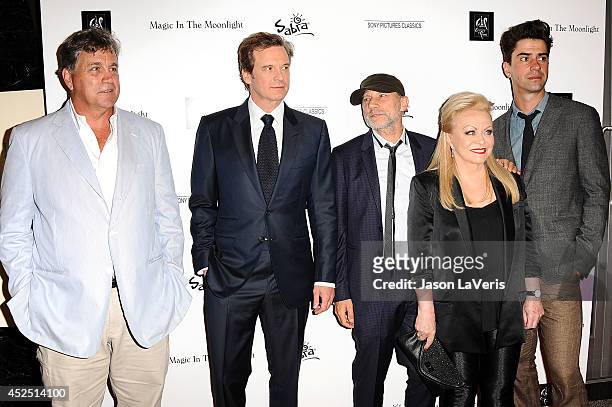 Tom Bernard, Colin Firth, Simon McBurney, Jacki Weaver and Hamish Linklater attend the premiere of "Magic in the Moonlight" at Linwood Dunn Theater...