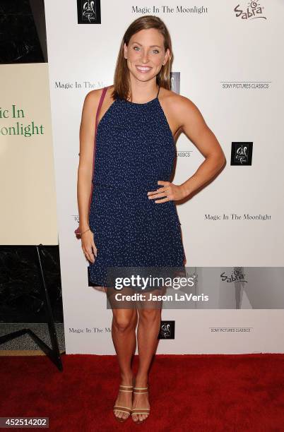 Olympic swimmer Haley Anderson attends the premiere of "Magic in the Moonlight" at Linwood Dunn Theater at the Pickford Center for Motion Study on...