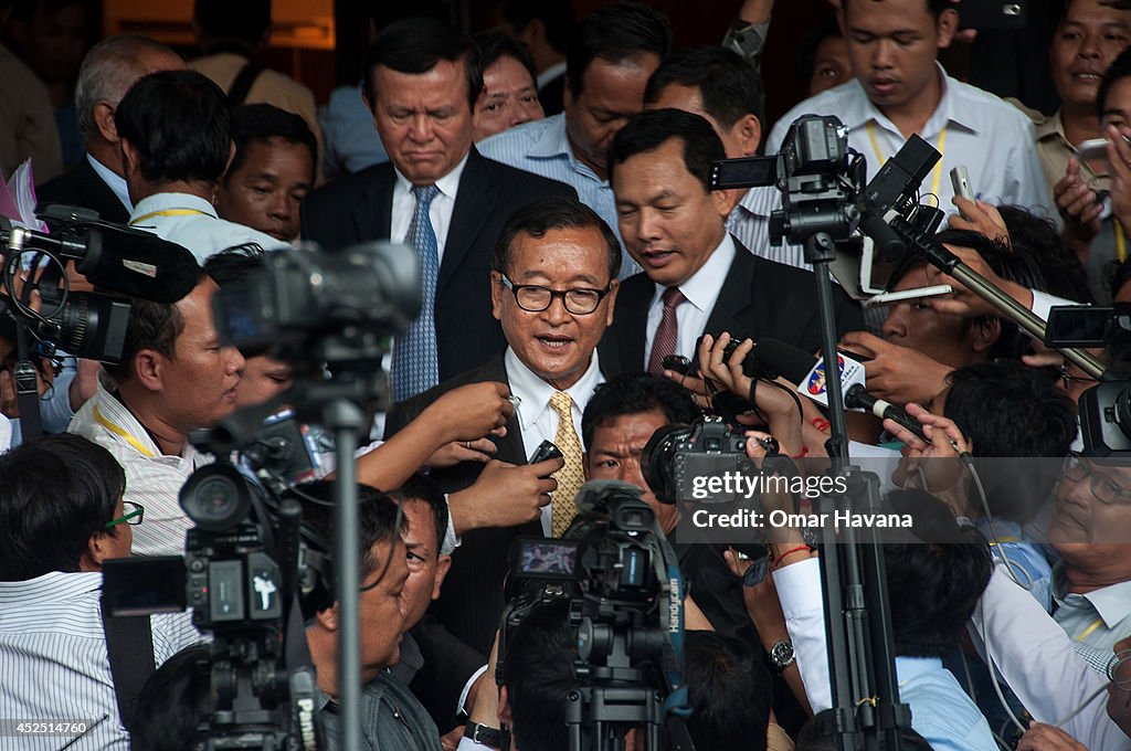 Prime Minister Hun Sen & Opposition Leader Sam Rainsy Hold Talks In Phnom Penh