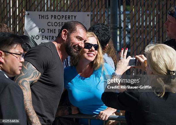 Dave Batista is seen at 'Jimmy Kimmel Live' on July 21, 2014 in Los Angeles, California.