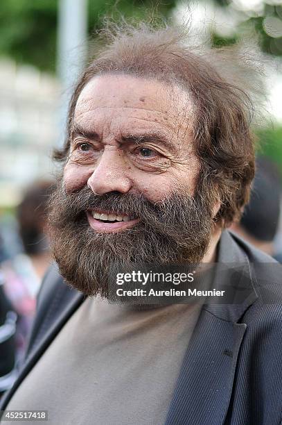 Writer and activist Marek Halter attends the Sarcelles Synagogue for a inter faith service on July 21, 2014 in Sarcelles, France. Demonstrations by...