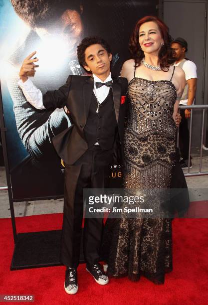 James Brown II and Tomi Rae Brown attend the "Get On Up" premiere at The Apollo Theater on July 21, 2014 in New York City.