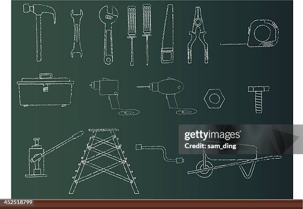 repair tools - empty tool box stock illustrations
