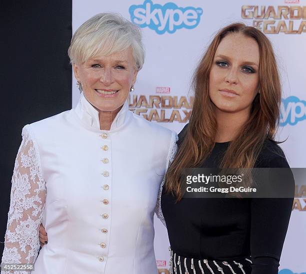 Actress Glenn Close and daughter Annie Starke arrive at the Los Angeles premiere of Marvel's "Guardians Of The Galaxy" at the El Capitan Theatre on...