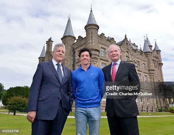 Rory McIlroy meets with Northern Ireland Assembly First Ministers, Peter Robinson and Martin McGuinness at Stormont Castle in recognition of his...