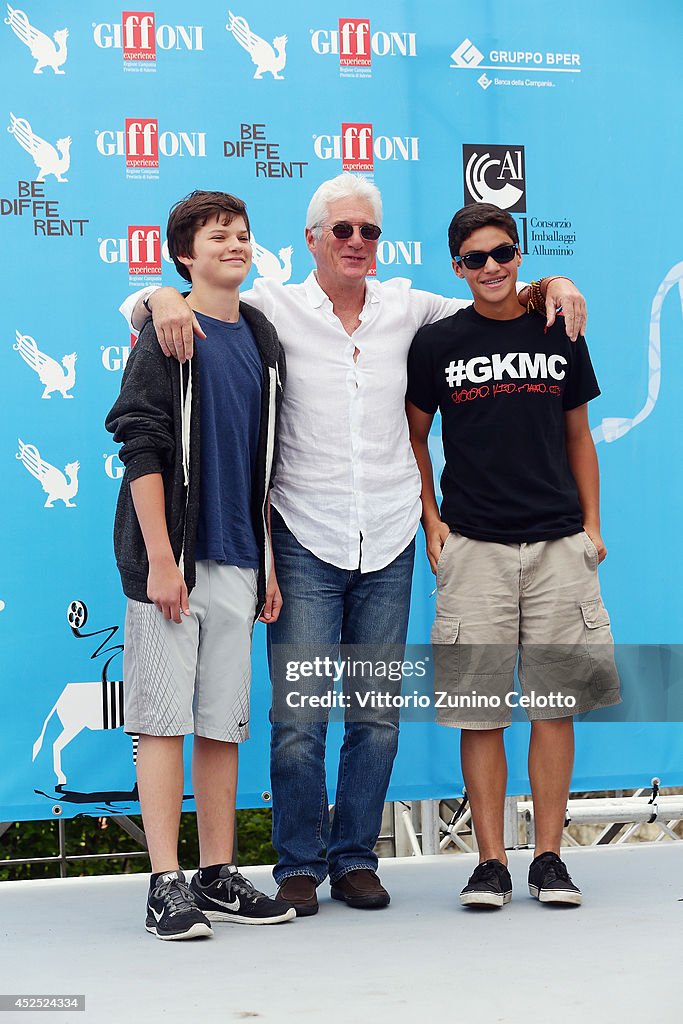 Actor Richard Gere and his son Homer attend the Giffoni Film Festival