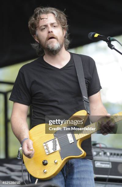 Jake Snider of Minus the Bear performs during the Pemberton Music and Arts Festival on July 18, 2014 in Pemberton, British Columbia.