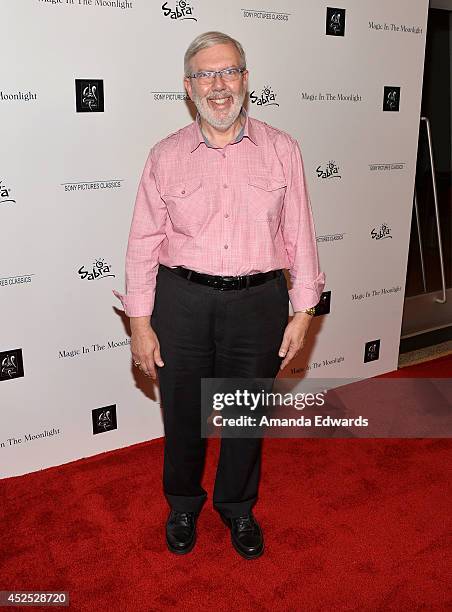 Film critic Leonard Maltin arrives at the special Los Angeles screening of "Magic In The Moonlight" at the Linwood Dunn Theater at the Pickford...