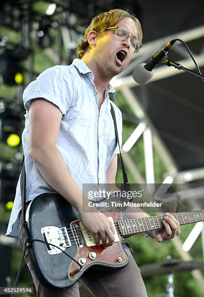 Alex Edkins of METZ performs during the Pemberton Music and Arts Festival at on July 19, 2014 in Pemberton, British Columbia.