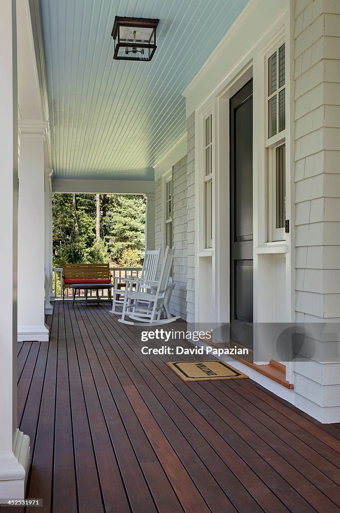 Exterior view of home front porch