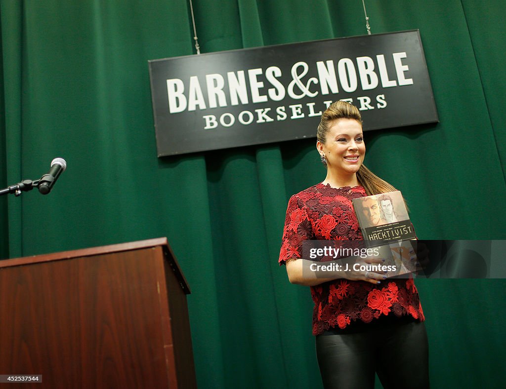 Alyssa Milano Signs Copies Of Her Book "Hacktivist"