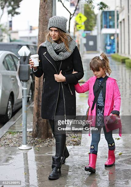 Jessica Alba and Honor Warren are seen on November 29, 2013 in Los Angeles, California.