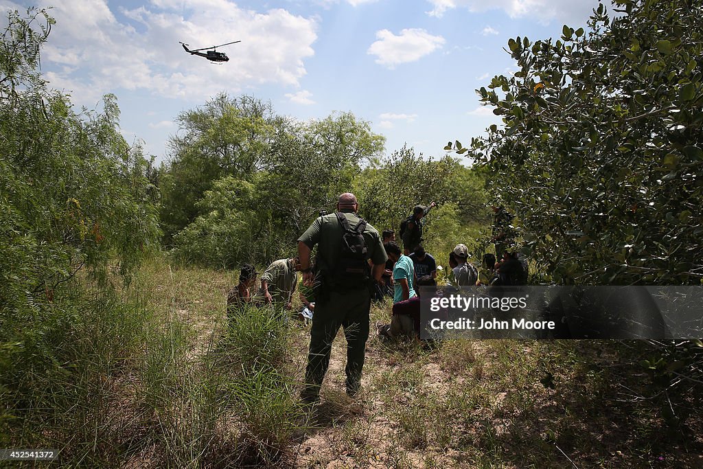 US Customs And Border Security Agents Patrol Texas-Mexico Border