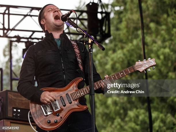 Isaac Brock of Modest Mouse performs on stage during Day 3 of Pemberton Music and Arts Festival on July 20, 2014 in Pemberton, Canada.