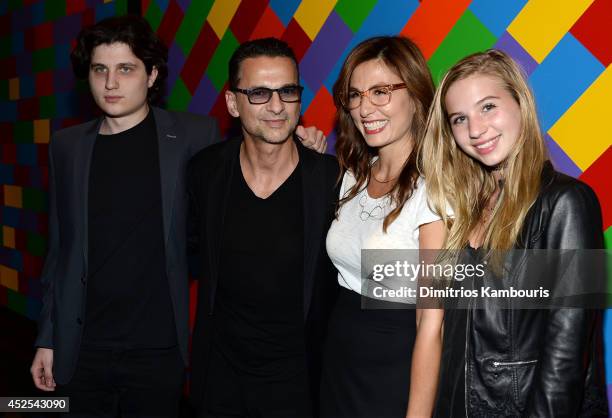 Musician Dave Gahan and Jennifer Sklias attend Lionsgate and Roadside Attraction's premiere of "A Most Wanted Man" hosted by The Cinema Society and...