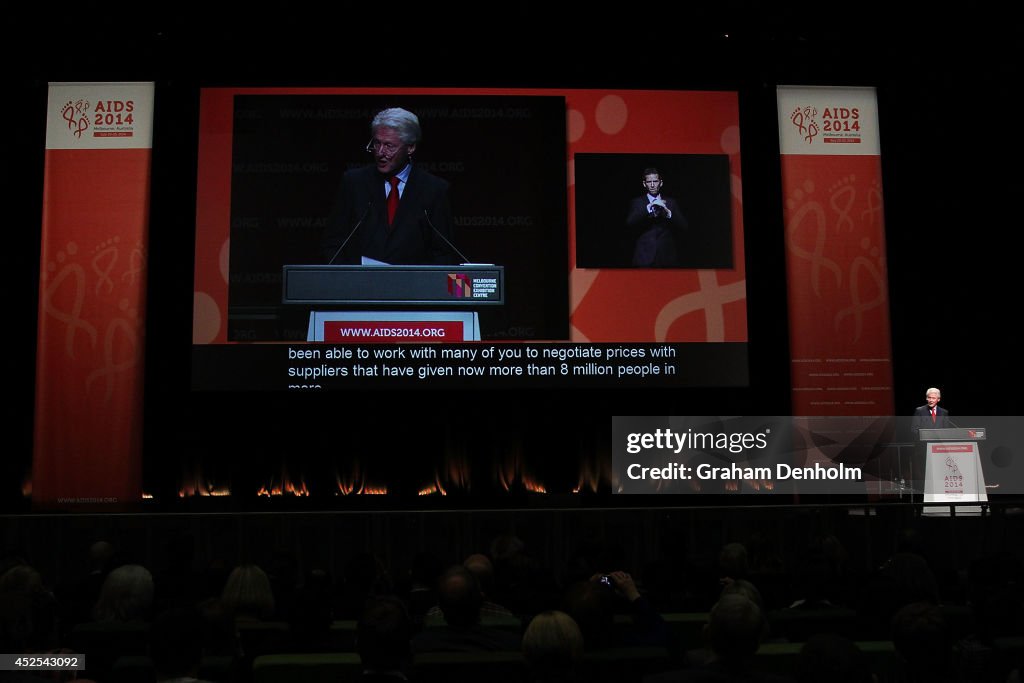 Bill Clinton Speaks At AIDS Conference