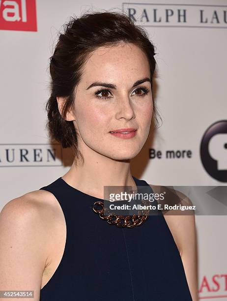 Actress Michelle Dockery attends the 2014 Summer TCA Tour "Downton Abbey" Season 5 photocall at The Beverly Hilton Hotel on July 22, 2014 in Beverly...