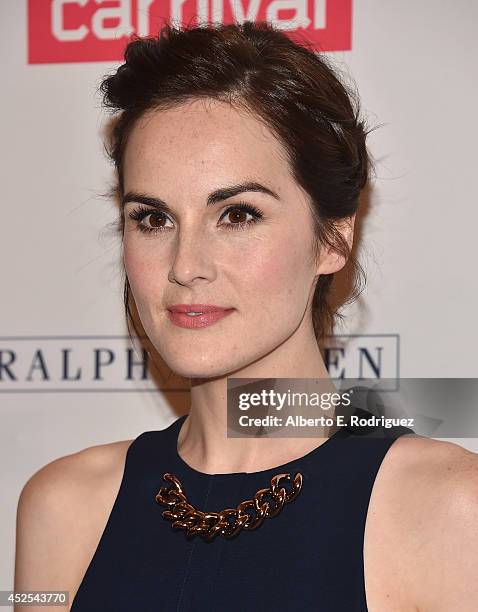 Actress Michelle Dockery attends the 2014 Summer TCA Tour "Downton Abbey" Season 5 photocall at The Beverly Hilton Hotel on July 22, 2014 in Beverly...