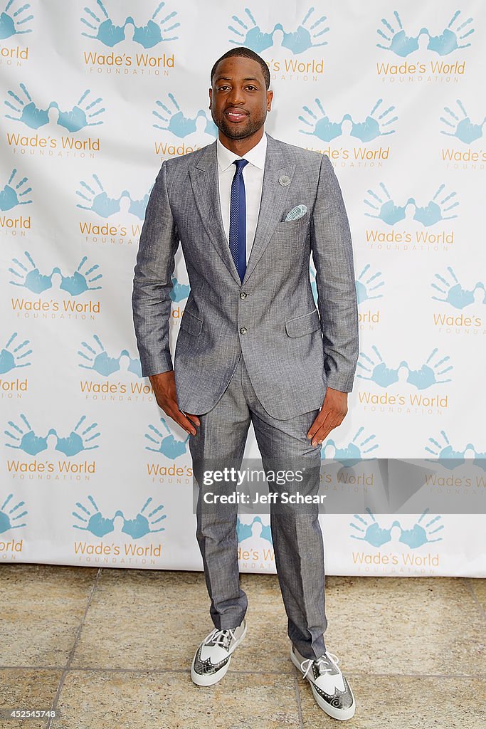 NBA player Dwyane Wade attends the Wade's World Foundation Dinner ...