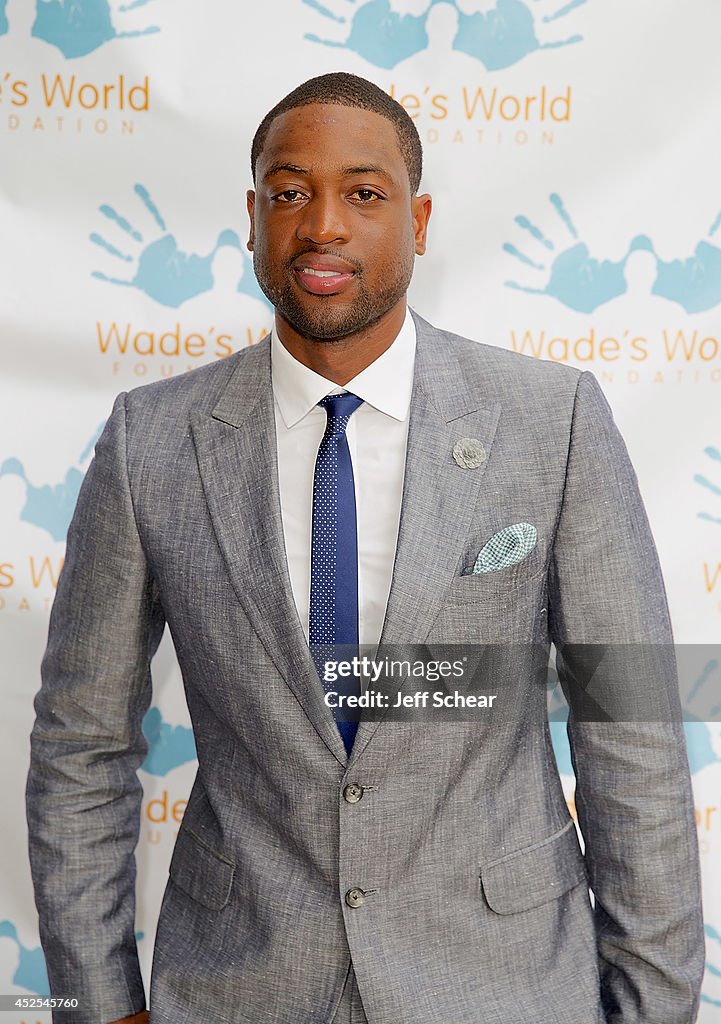 NBA player Dwyane Wade attends the Wade's World Foundation Dinner ...