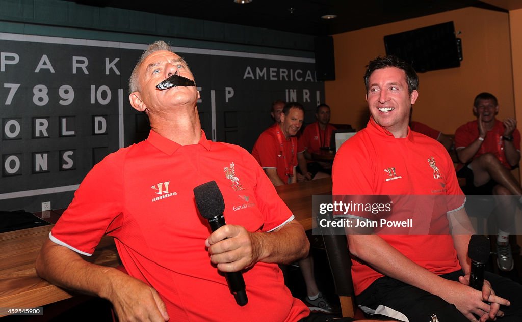 Liverpool FC's Robbie Fowler And Ian Rush Speak At Fenway Park