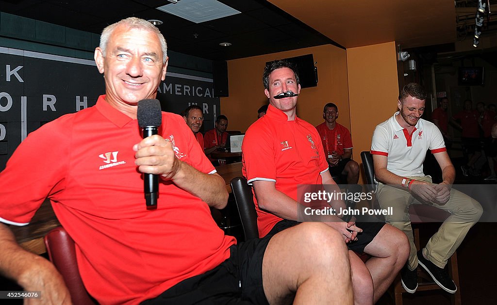 Liverpool FC's Robbie Fowler And Ian Rush Speak At Fenway Park