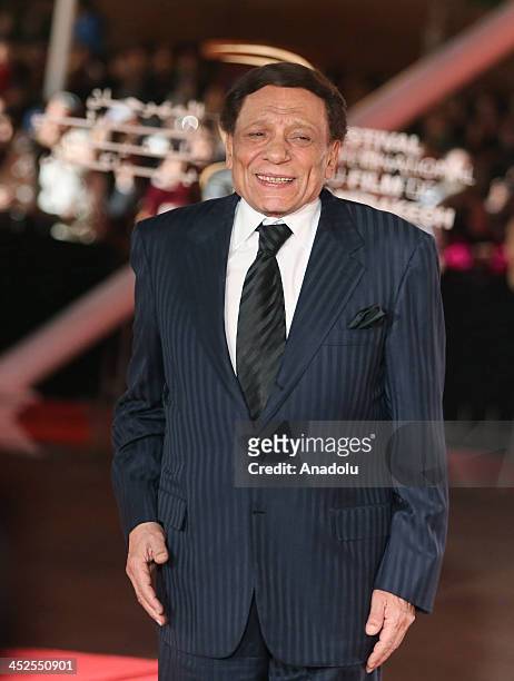 Egyptian actor Adel Imam arrives for the opening ceremony of the 13th annual Marrakech International Film Festival on November 29, 2013 in Marrakech,...