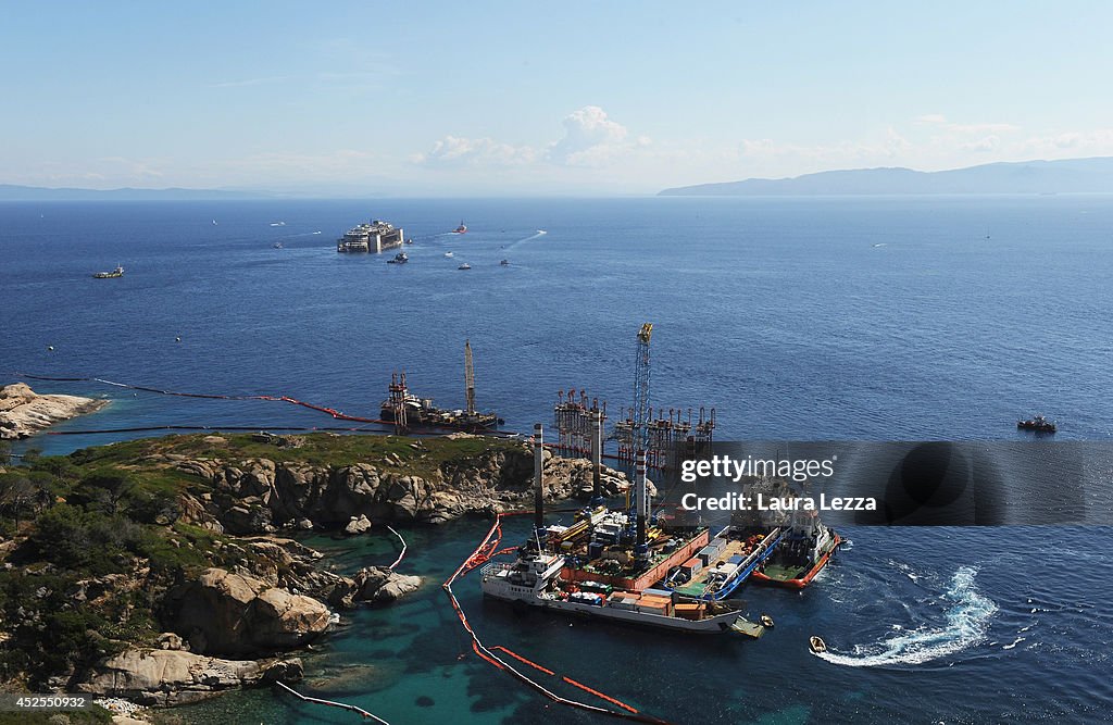 Costa Concordia Departs The Island Of Giglio To Be Scrapped In Genoa