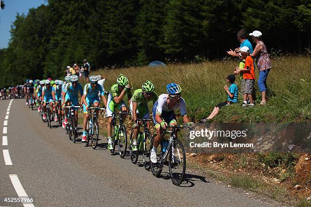 Christian Meier of Canada and Orica GreenEdge during the eleventh stage of the 2014 Tour de France, a 188km stage between Besancon and Oyonnax, on...