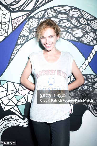 Actor Claire Keim is photographed for Paris Match on June 12, 2014 in Paris, France.