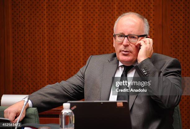 Dutch Minister of Foreign Affairs Frans Timmermans attends to the European Union - ASEAN Foreign Affairs Ministers meeting at the EU Council building...