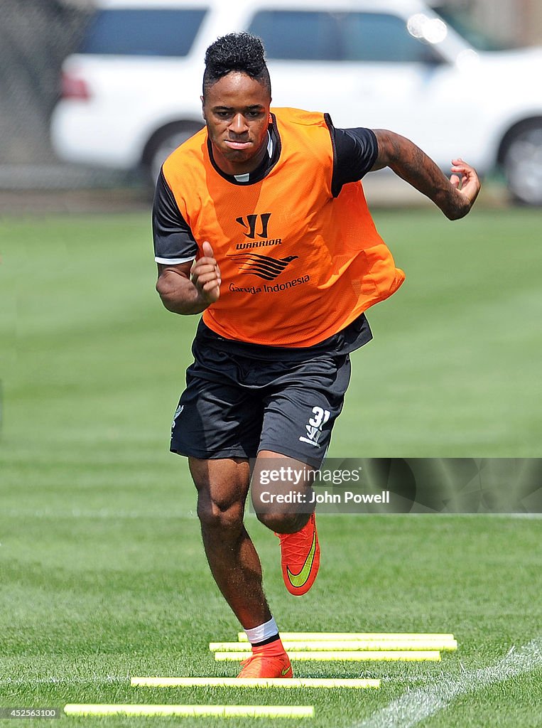 Liverpool FC Training At Harvard University