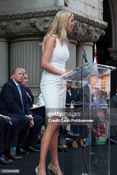 Ivanka Trump speaks at the Trump International Hotel Washington, D.C Groundbreaking Ceremony on July 23, 2014 in Washington, DC.