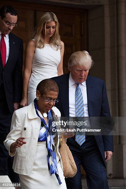 Mayor Vincent Gray, Ivanka Trump, Rep. Eleanor Holmes Norton , and Donald Trump attend the Trump International Hotel Washington, D.C Groundbreaking...