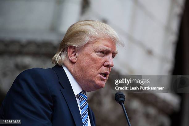 Donald Trump speaks at the Trump International Hotel Washington, D.C Groundbreaking Ceremony on July 23, 2014 in Washington, DC.