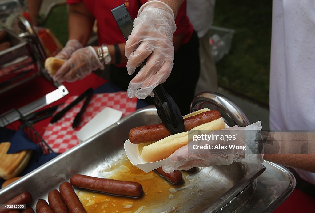 Baseball Stars And U.S. House Reps Mingle At Annual Hot Dog Lunch On Capitol Hill