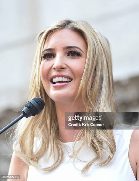 Ivanka Trump speaks during the Trump International Hotel Washington, D.C Groundbreaking Ceremony at Old Post Office on July 23, 2014 in Washington,...