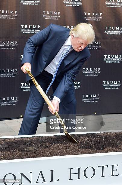 Donald Trump attends the Trump International Hotel Washington, D.C Groundbreaking Ceremony at Old Post Office on July 23, 2014 in Washington, DC.