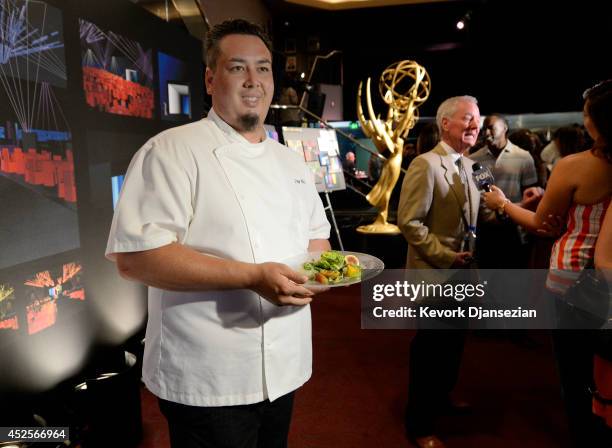 Corporate Executive ChefPatina Catering Gregg Wiele presents the food during 66th Annual Primetime Emmy Awards & 2014 Creative Arts-Governors Ball...
