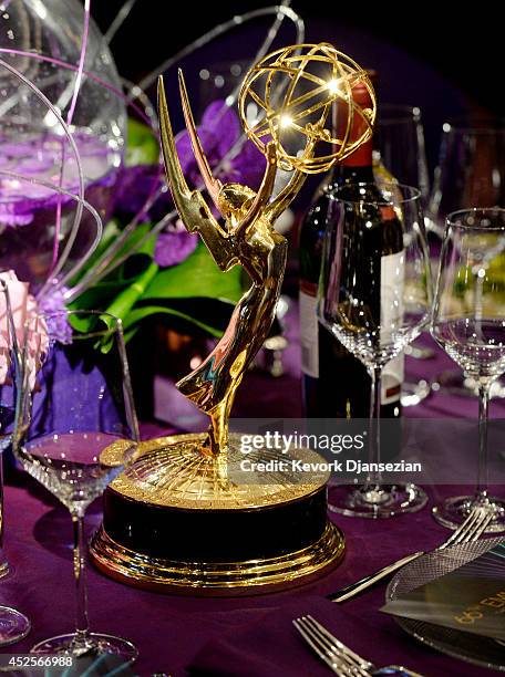 General view of atmosphere is seen at the 66th Annual Primetime Emmy Awards & 2014 Creative Arts-Governors Ball sneak peek press preview July 23 at...