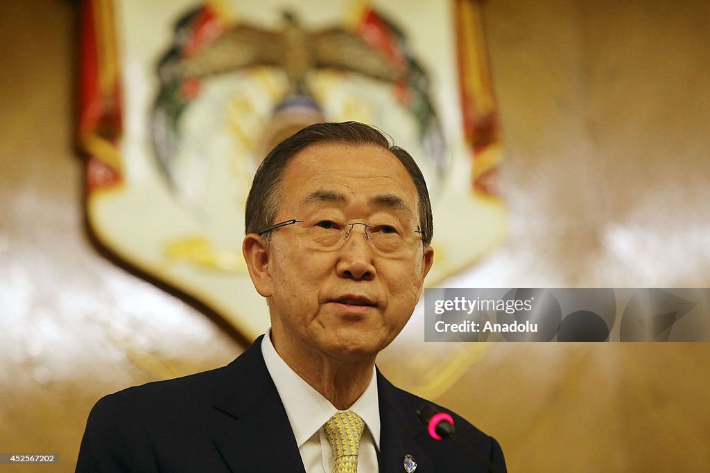 UN Secretary General Ban Ki-Moon in Jordan