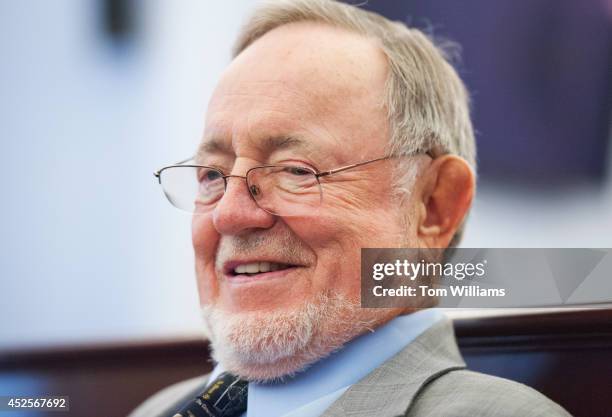 Rep. Don Young, R-Alaska, attends an event in Cannon Building on reuniting military service dogs with their handlers, July 23, 2014.