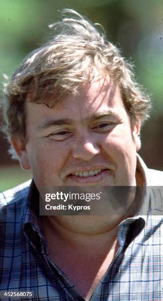 Canadian actor and comedian John Candy , circa 1990.