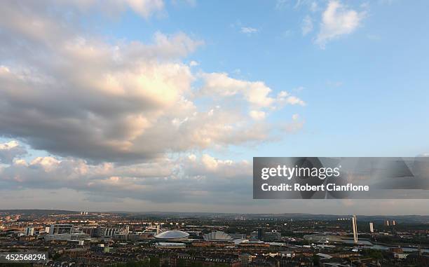 General view of Glasgow city prior to the 20th Commonwealth Games on July 23, 2014 in Glasgow, Scotland.