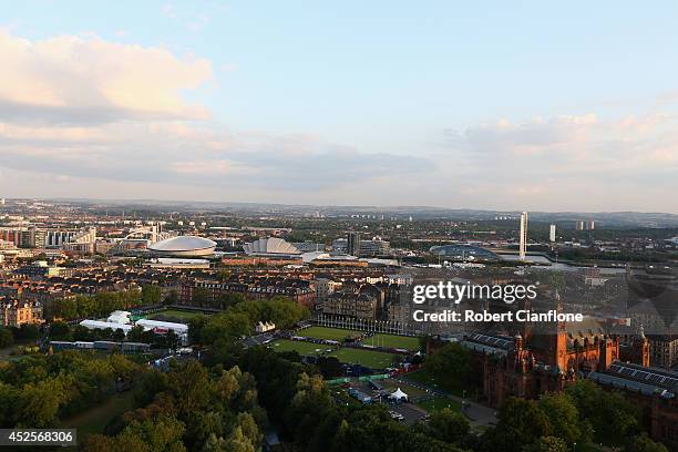 General view of Glasgow city prior to the 20th Commonwealth Games on July 23, 2014 in Glasgow, Scotland.