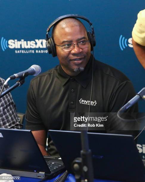 Pro Football Hall of Famer Chris Doleman attends the fifth annual SiriusXM Celebrity Fantasy Football Draft on SiriusXM Fantasy Sports Radio at...